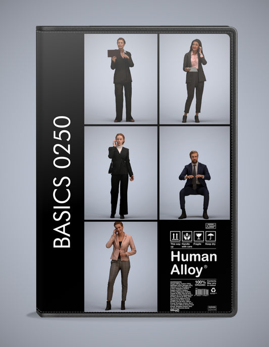 realistic 3D humans business pack, 5 archviz people FBX OBJ for Blender
