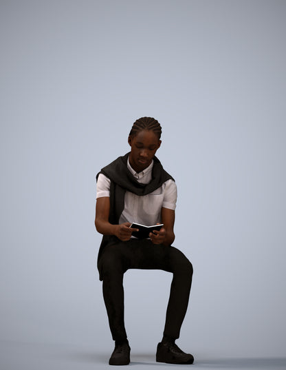3D people model boy kids, scanned human for 3ds Max rendering
