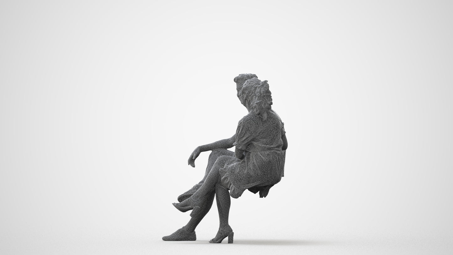 3D scanned woman couple casual, photorealistic archviz people for Enscape and SketchUp, square thumbnail