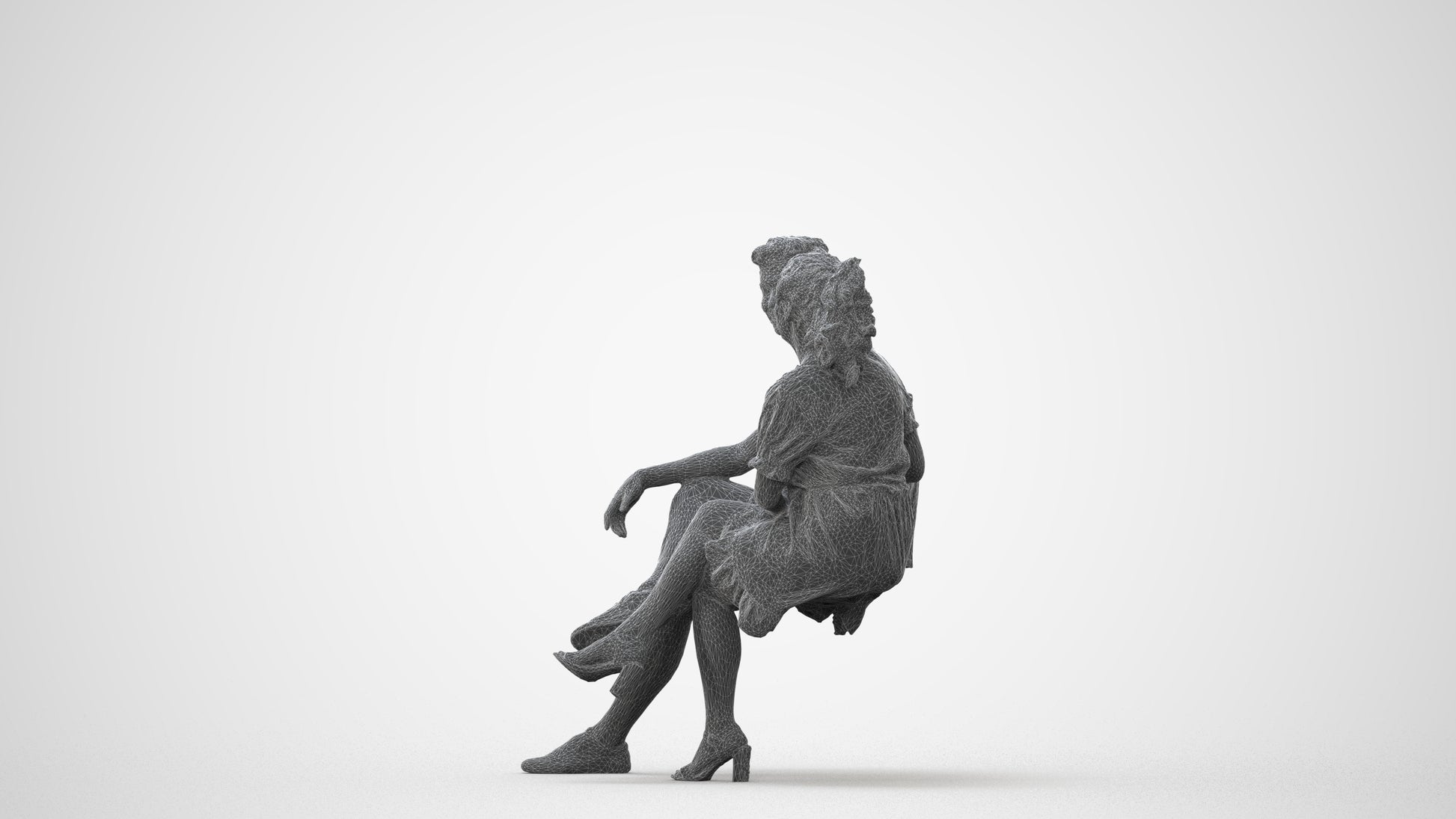 3D scanned woman couple casual, photorealistic archviz people for Enscape and SketchUp, square thumbnail