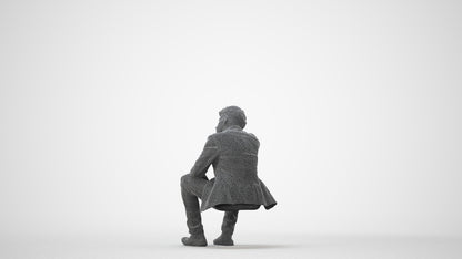 3D human model man casual business, photogrammetry scanned person for archviz, square thumbnail
