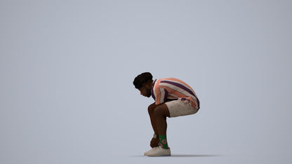 realistic 3D people man sport, render-ready for V-Ray and Corona, FBX OBJ, three-quarter view render