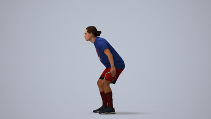 scanned 3D man sport, photogrammetry people for Enscape and V-Ray, three-quarter view render