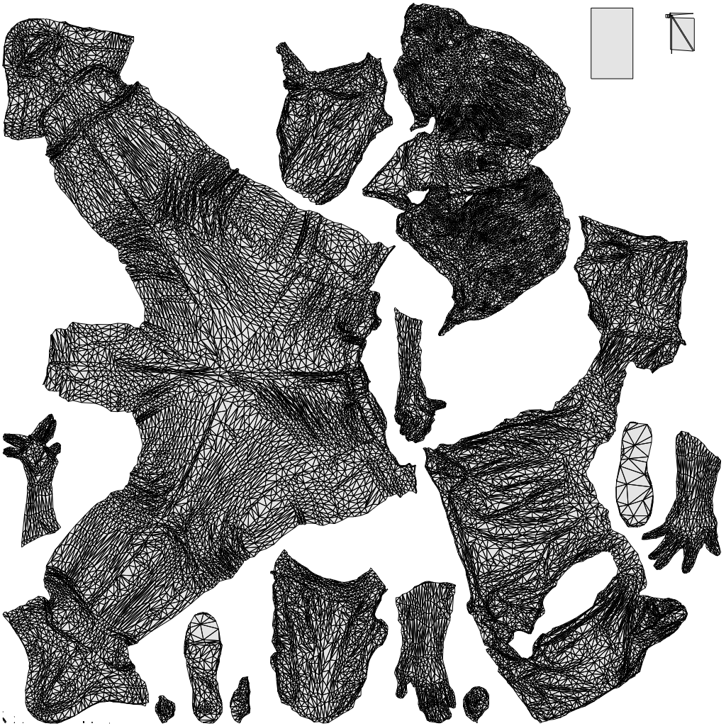 scanned 3D woman casual walking, photogrammetry people for Enscape and V-Ray, wireframe top-down view
