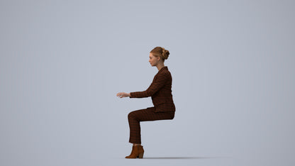 realistic 3D people woman business, render-ready for V-Ray and Corona, FBX OBJ, three-quarter view render