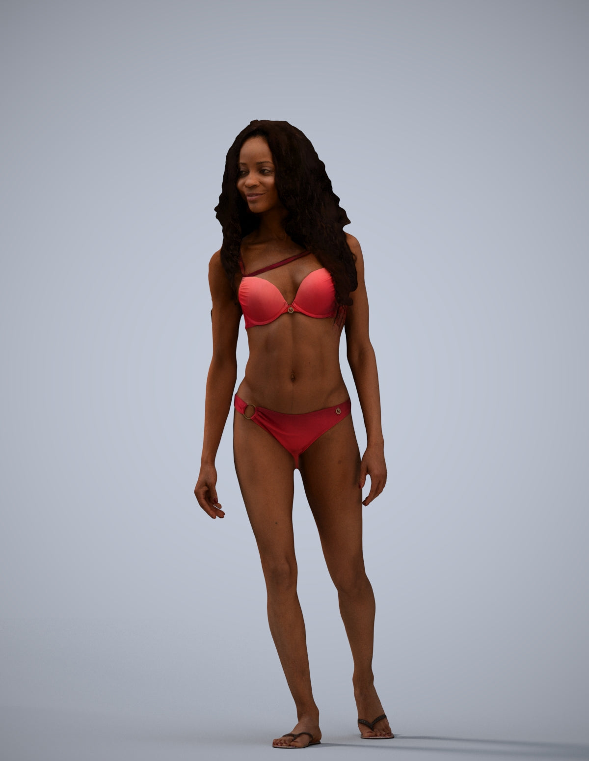 scanned 3D woman pool, photogrammetry people for Enscape and V-Ray