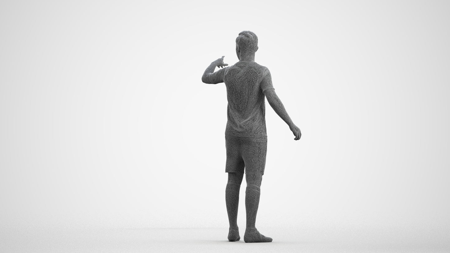 realistic 3D boy sport, scanned archviz people for Blender and 3ds Max, wireframe front view
