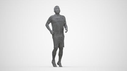 realistic 3D people man sport, render-ready for V-Ray and Corona, FBX OBJ, wireframe back view