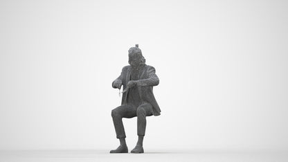 3D scanned man formalaffairs casual, photorealistic archviz people for Enscape and SketchUp, wireframe back view