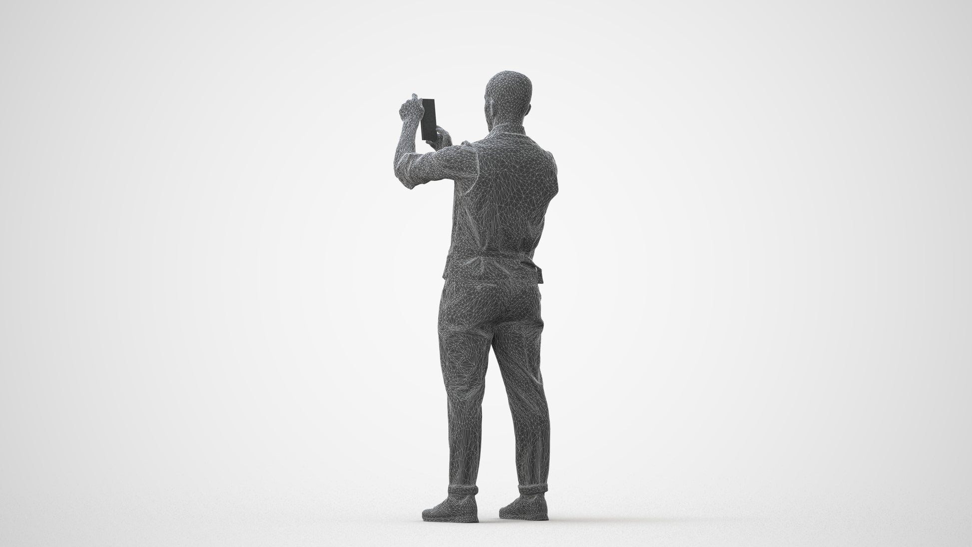 realistic 3D man business, scanned archviz people for Blender and 3ds Max, square thumbnail