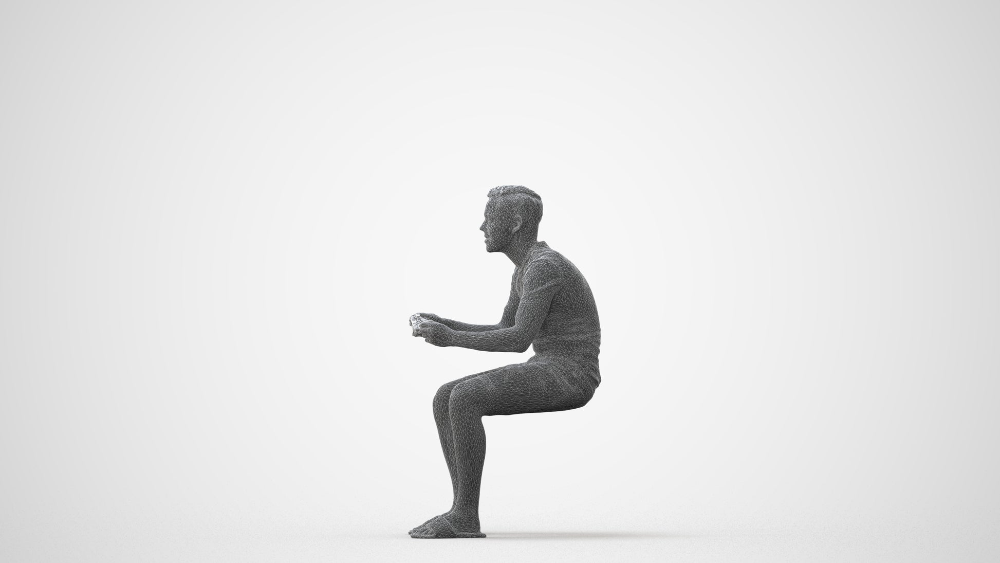 realistic 3D boy casual kids, scanned archviz people for Blender and 3ds Max, square thumbnail