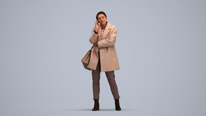 photogrammetry 3D woman business standing, realistic human model archviz FBX, standing pose render