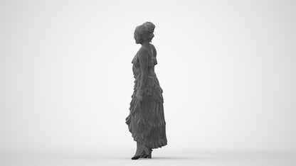 realistic 3D people woman formal dancing, render-ready for V-Ray and Corona, FBX OBJ, square thumbnail