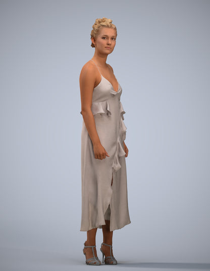 scanned 3D woman formal formalaffairs, photogrammetry people for Enscape and V-Ray