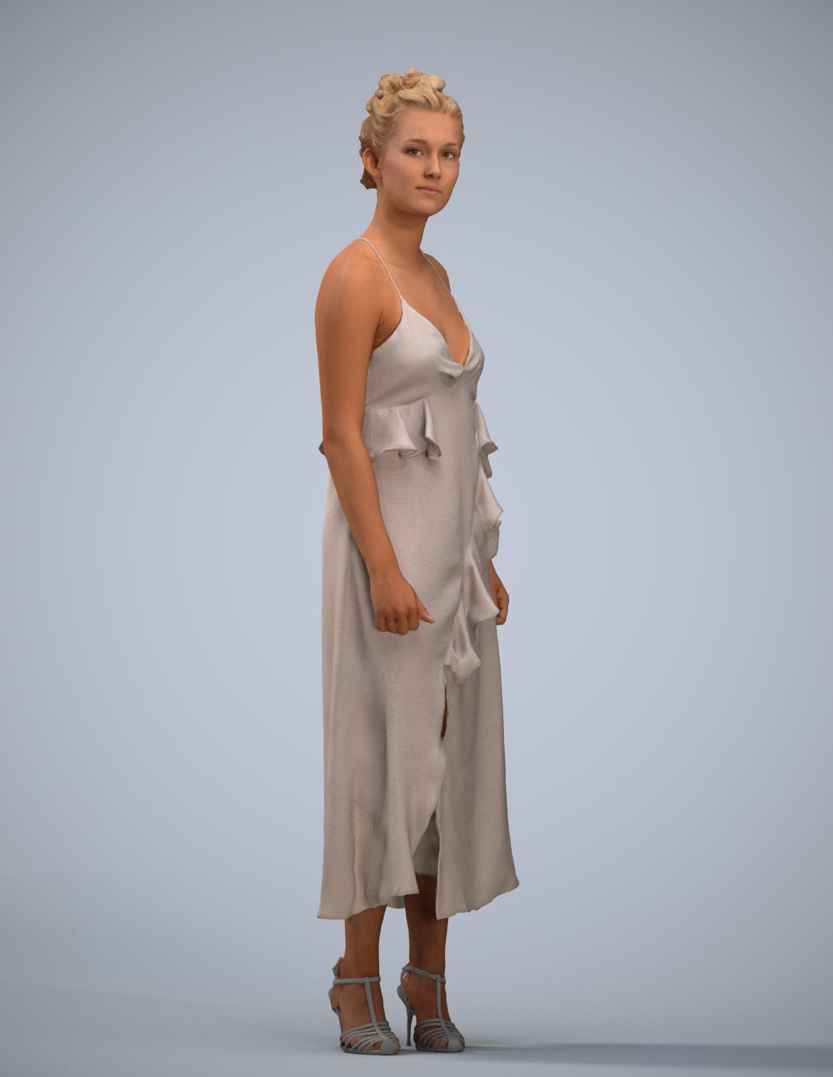 scanned 3D woman formal formalaffairs, photogrammetry people for Enscape and V-Ray