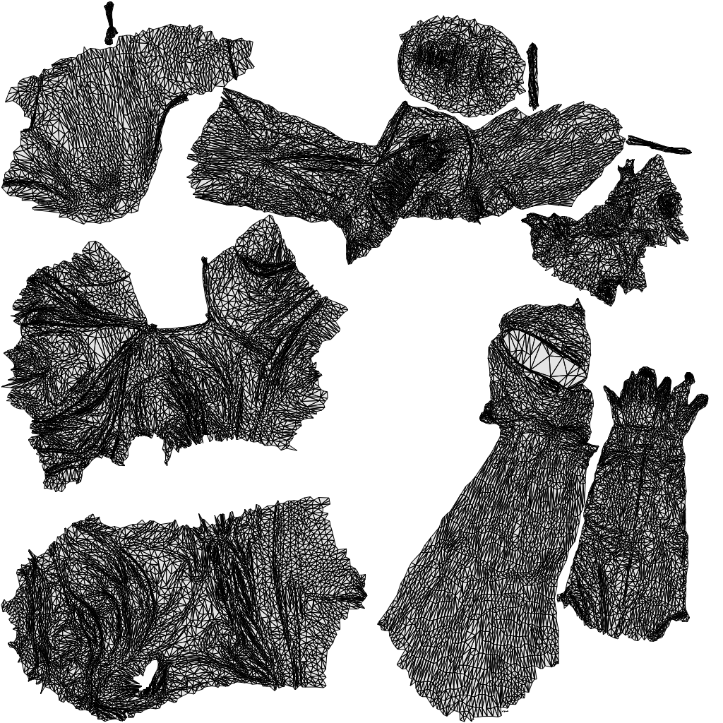 scanned 3D woman sport, photogrammetry people for Enscape and V-Ray, wireframe top-down view
