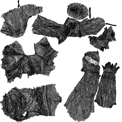 scanned 3D woman sport, photogrammetry people for Enscape and V-Ray, wireframe top-down view