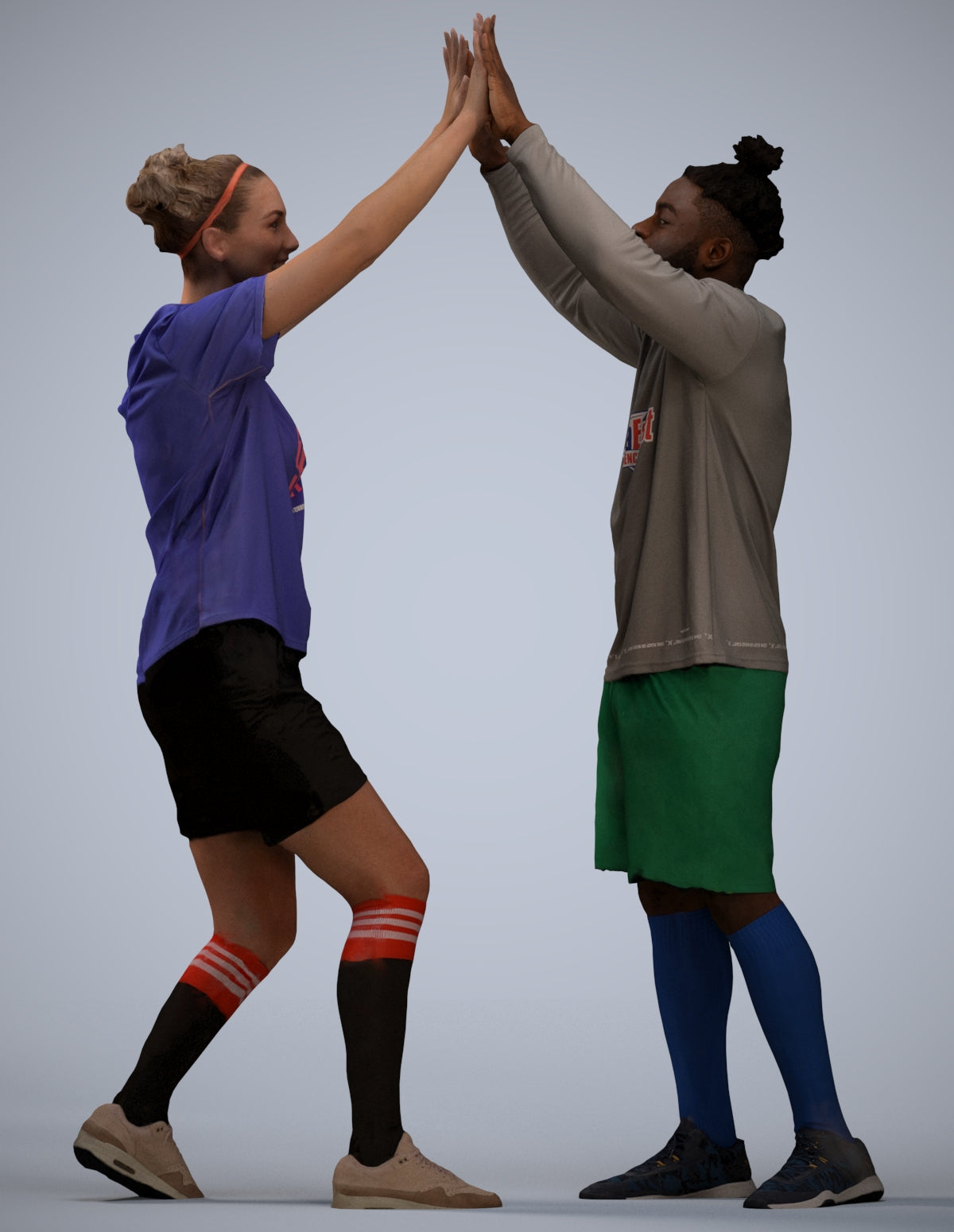 realistic 3D human woman sport, archviz people FBX OBJ for Blender