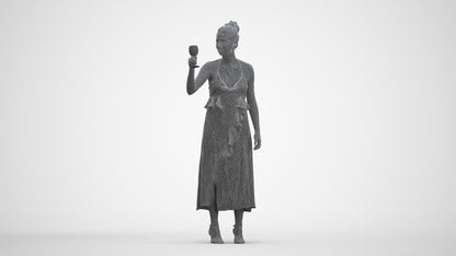 3D people model woman formal formalaffairs, scanned human for 3ds Max rendering, three-quarter front view render