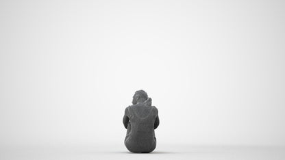 photogrammetry 3D woman sport pool, realistic human model archviz FBX, square thumbnail