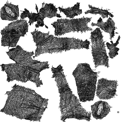 scanned 3D man casual standing, photogrammetry people for Enscape and V-Ray, wireframe top-down view
