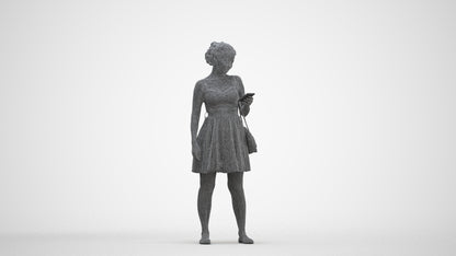scanned 3D woman formal formalaffairs, photogrammetry people for Enscape and V-Ray, three-quarter front view render