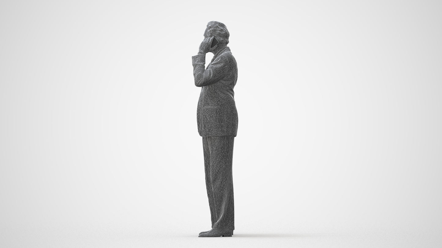 photogrammetry 3D man business standing, realistic human model archviz FBX, square thumbnail