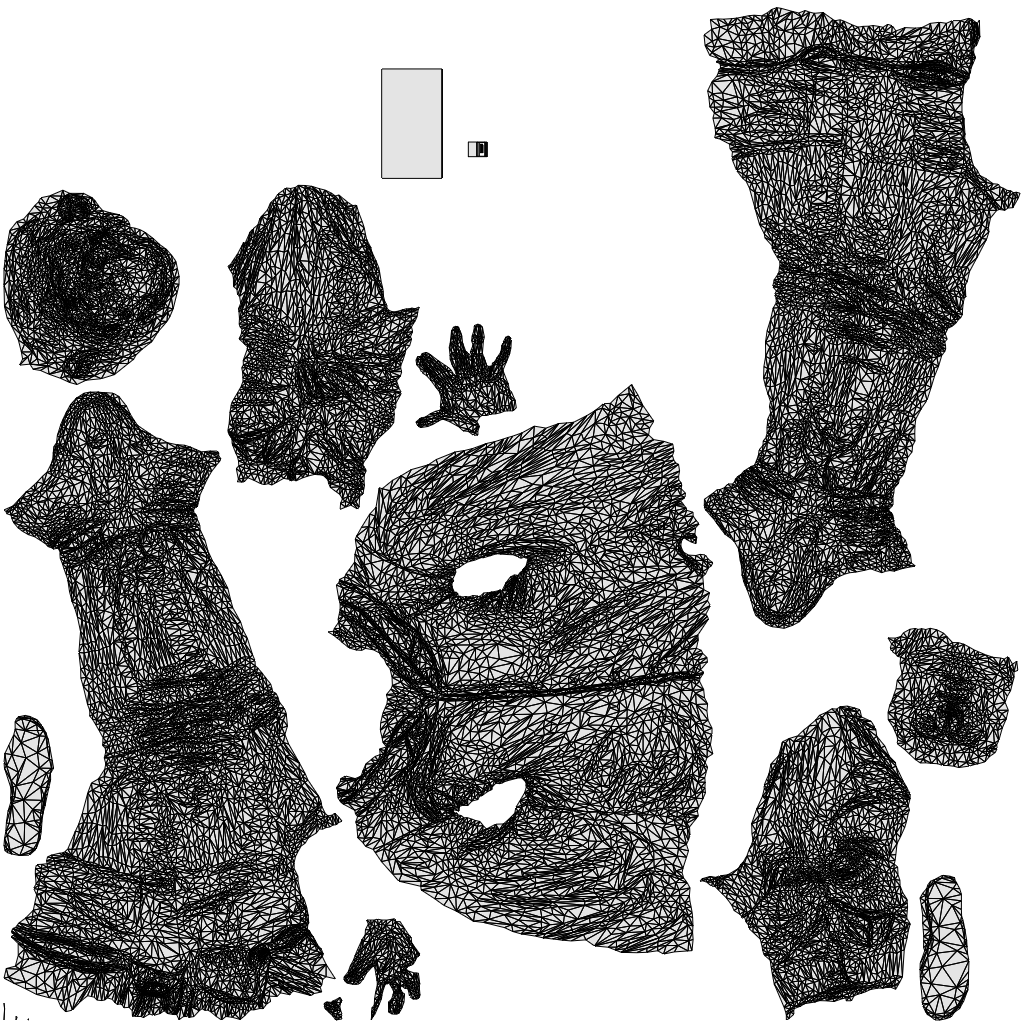 scanned 3D man casual standing, photogrammetry people for Enscape and V-Ray, wireframe back view
