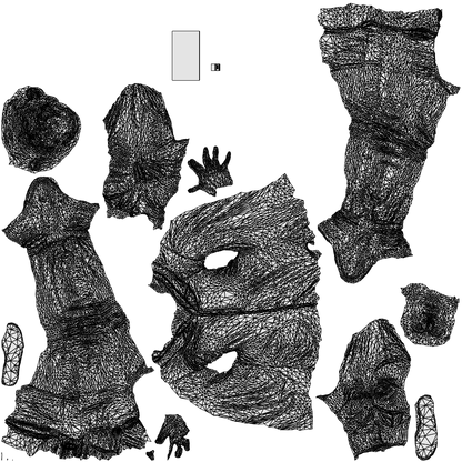 scanned 3D man casual standing, photogrammetry people for Enscape and V-Ray, wireframe back view