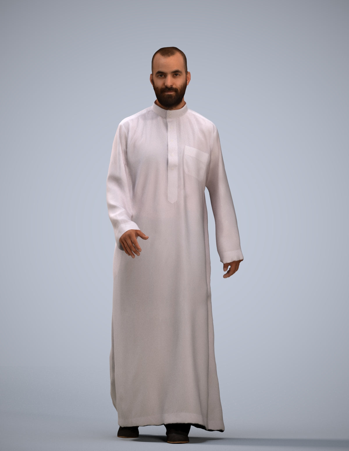 scanned 3D man walking, photogrammetry people for Enscape and V-Ray