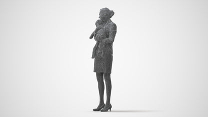scanned 3D girl business kids, photogrammetry people for Enscape and V-Ray, square thumbnail