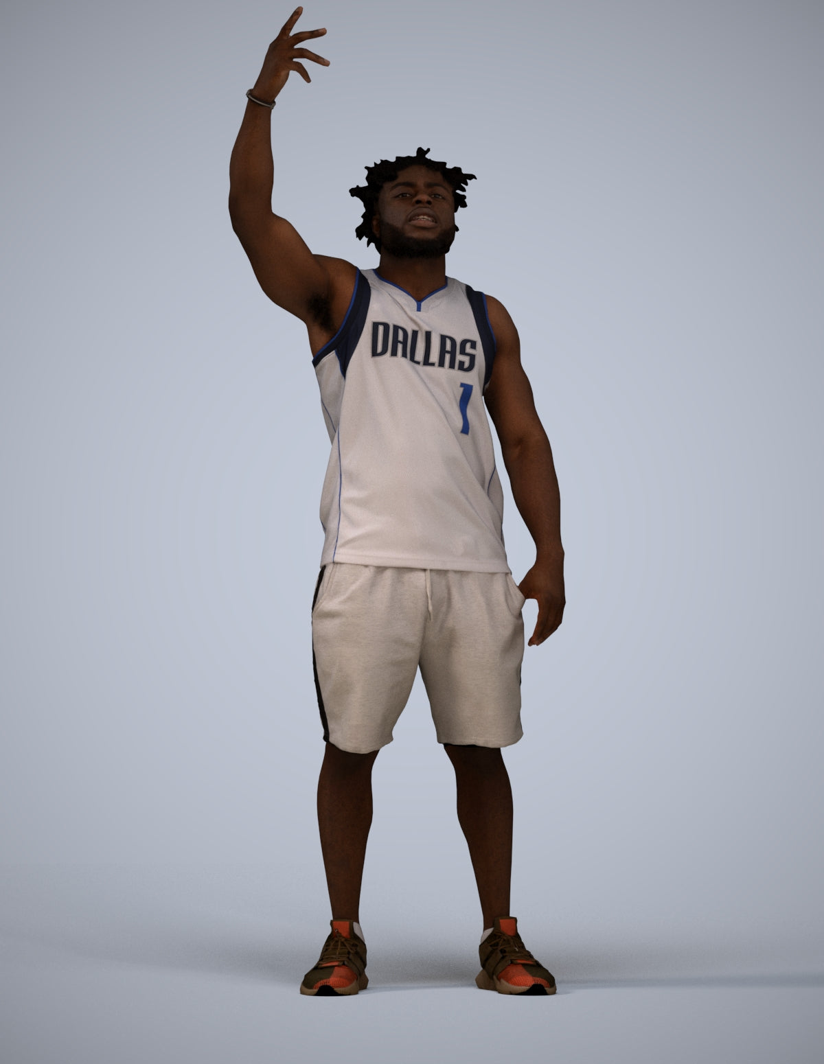 scanned 3D man sport, photogrammetry people for Enscape and V-Ray