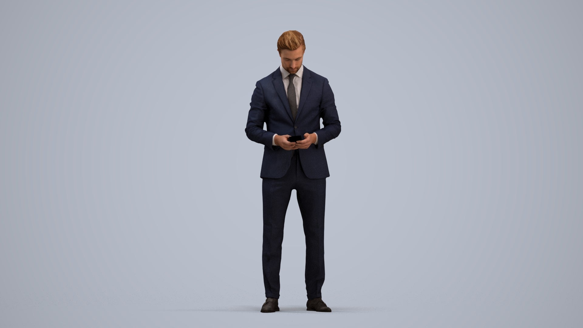 scanned 3D man business, photogrammetry people for Enscape and V-Ray, standing pose render
