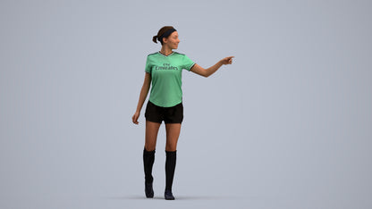 photogrammetry 3D woman sport, realistic human model archviz FBX, standing pose render