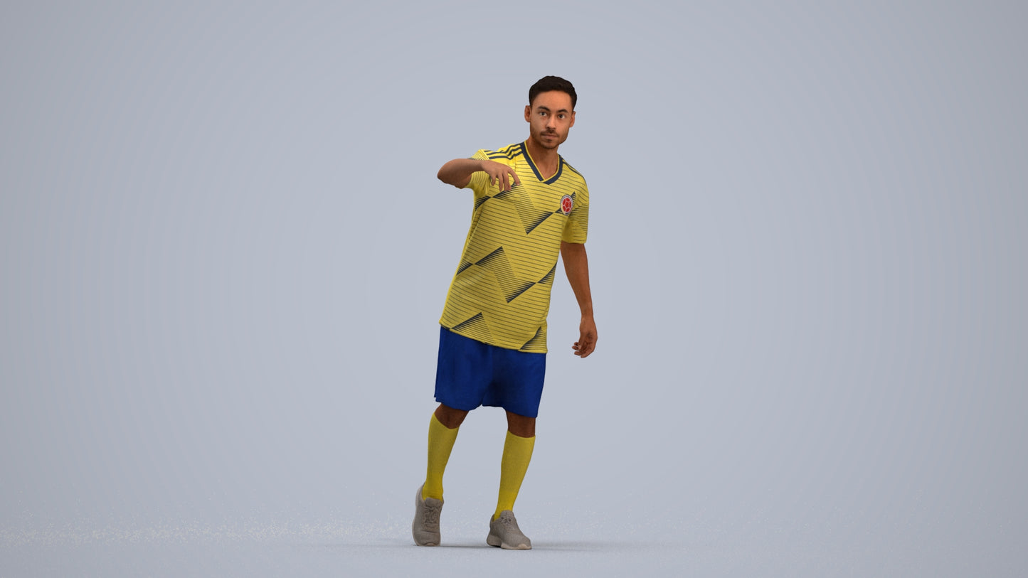 realistic 3D people man sport, render-ready for V-Ray and Corona, FBX OBJ, standing pose render