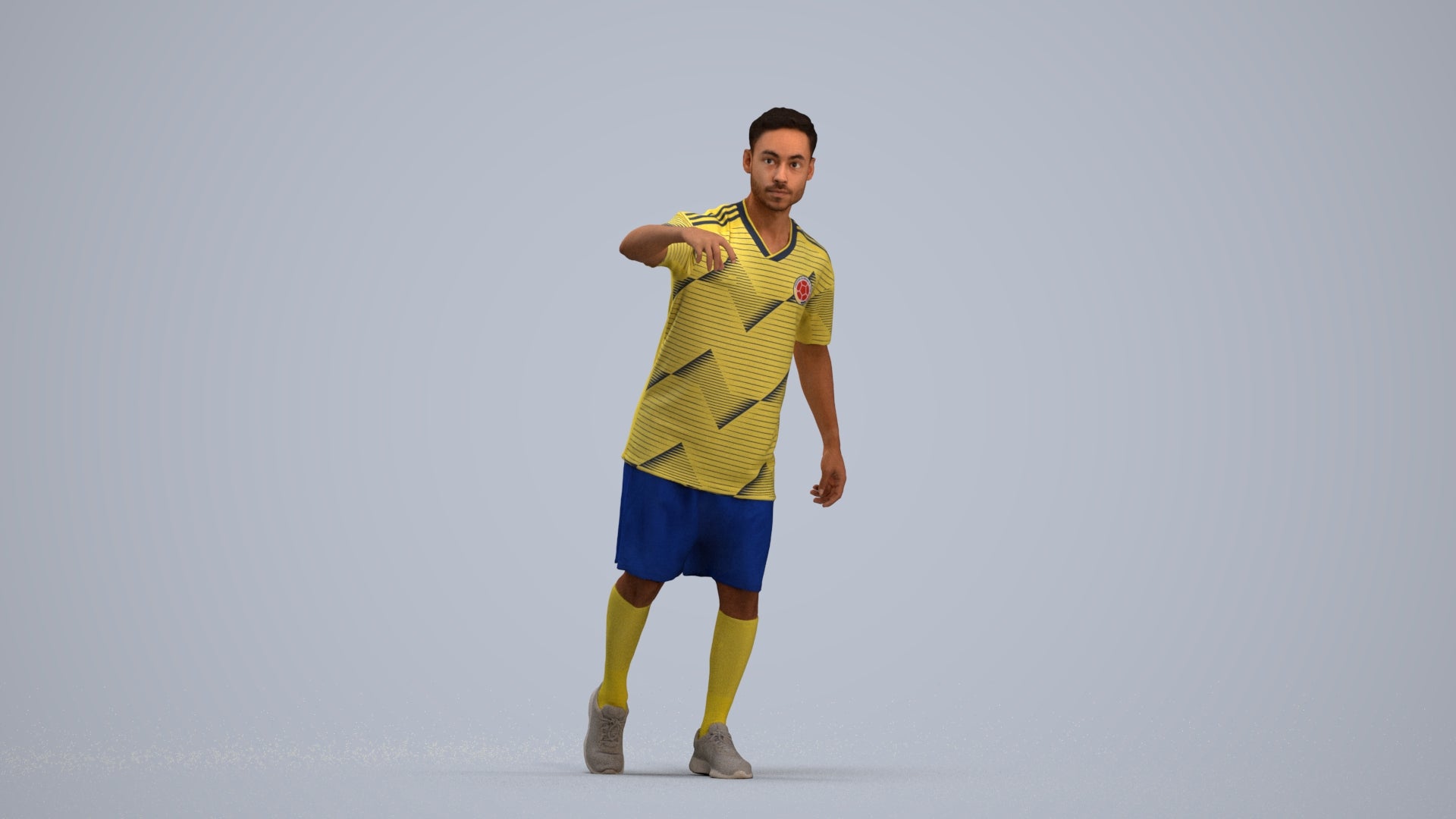 realistic 3D people man sport, render-ready for V-Ray and Corona, FBX OBJ, standing pose render