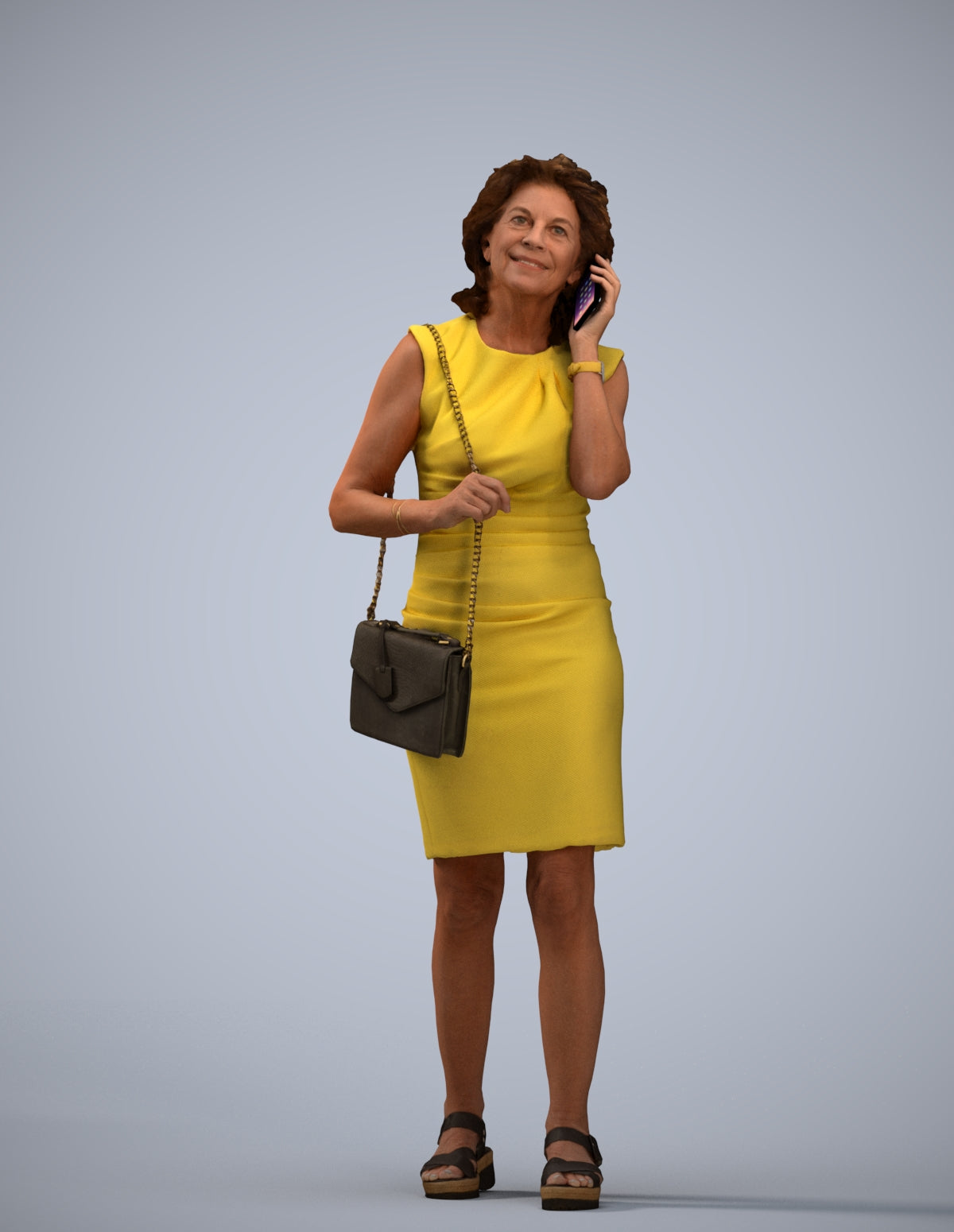 realistic 3D human woman business walking, archviz people FBX OBJ for Blender