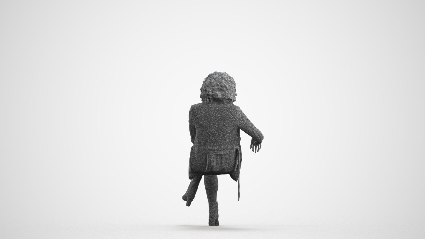 photogrammetry 3D woman business sitting, realistic human model archviz FBX, wireframe front view