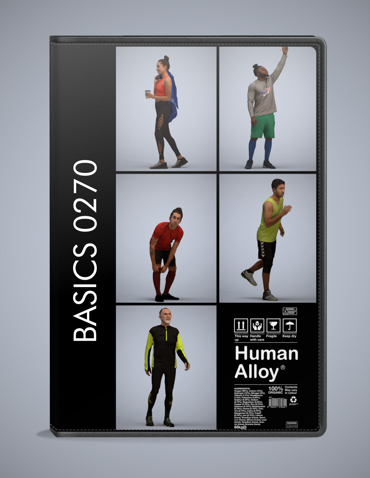 photogrammetry 3D people sport collection, 5 realistic human models archviz FBX