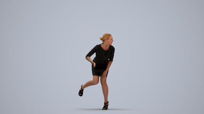 realistic 3D people woman business driving, render-ready for V-Ray and Corona, FBX OBJ, standing pose render