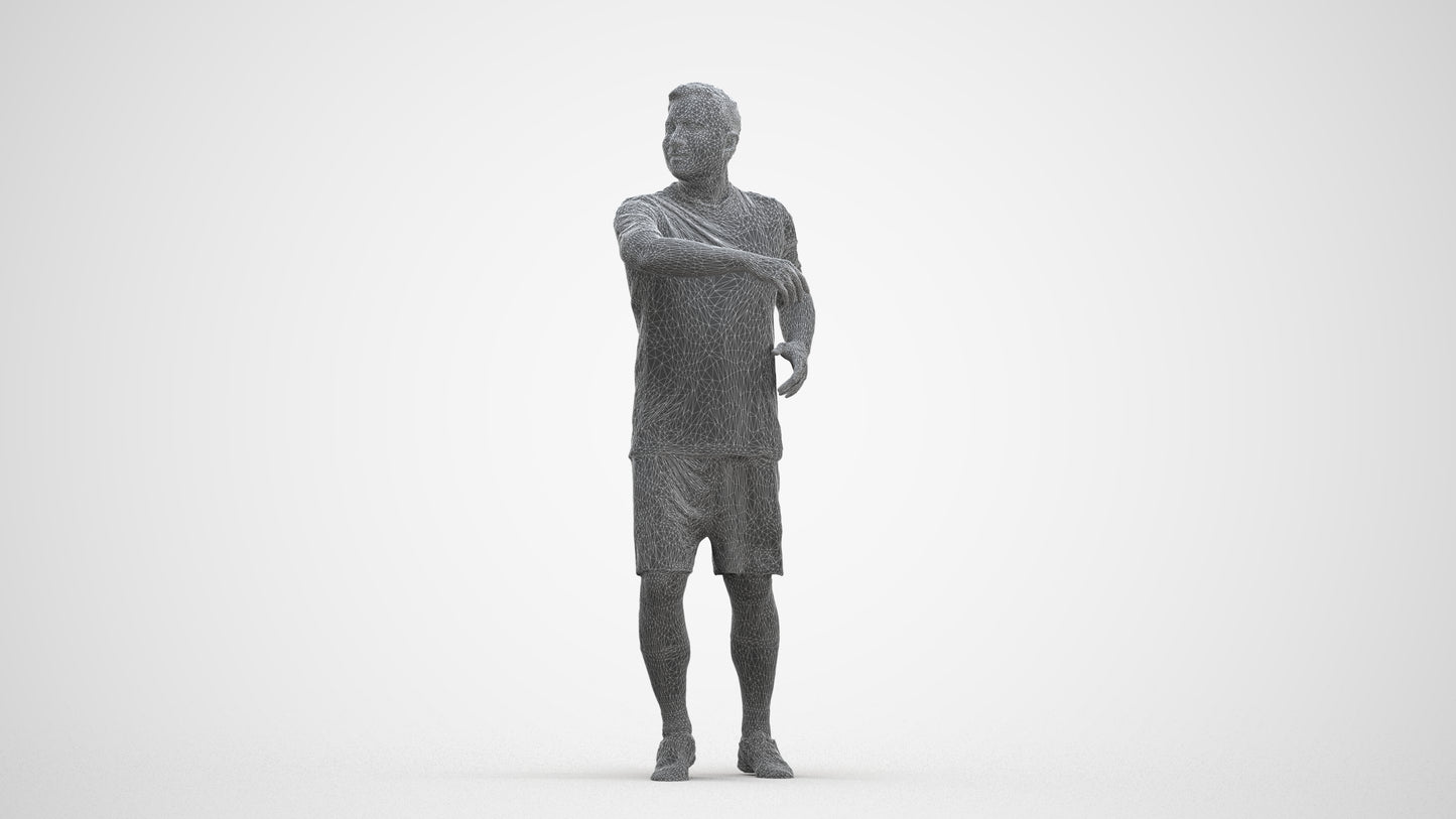 photogrammetry 3D man sport, realistic human model archviz FBX, three-quarter front view render