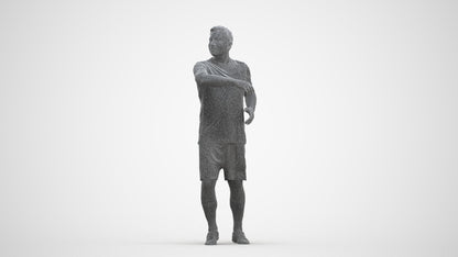 photogrammetry 3D man sport, realistic human model archviz FBX, three-quarter front view render