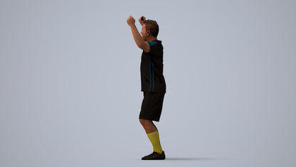 realistic 3D man sport, scanned archviz people for Blender and 3ds Max, three-quarter view render