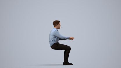 realistic 3D human boy kids, archviz people FBX OBJ for Blender, side view render