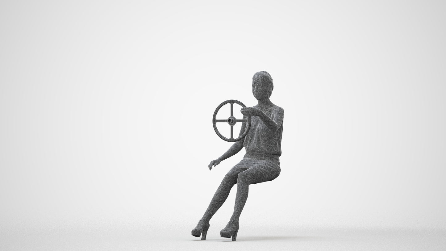 3D people model woman business mix, scanned human for 3ds Max rendering, square thumbnail