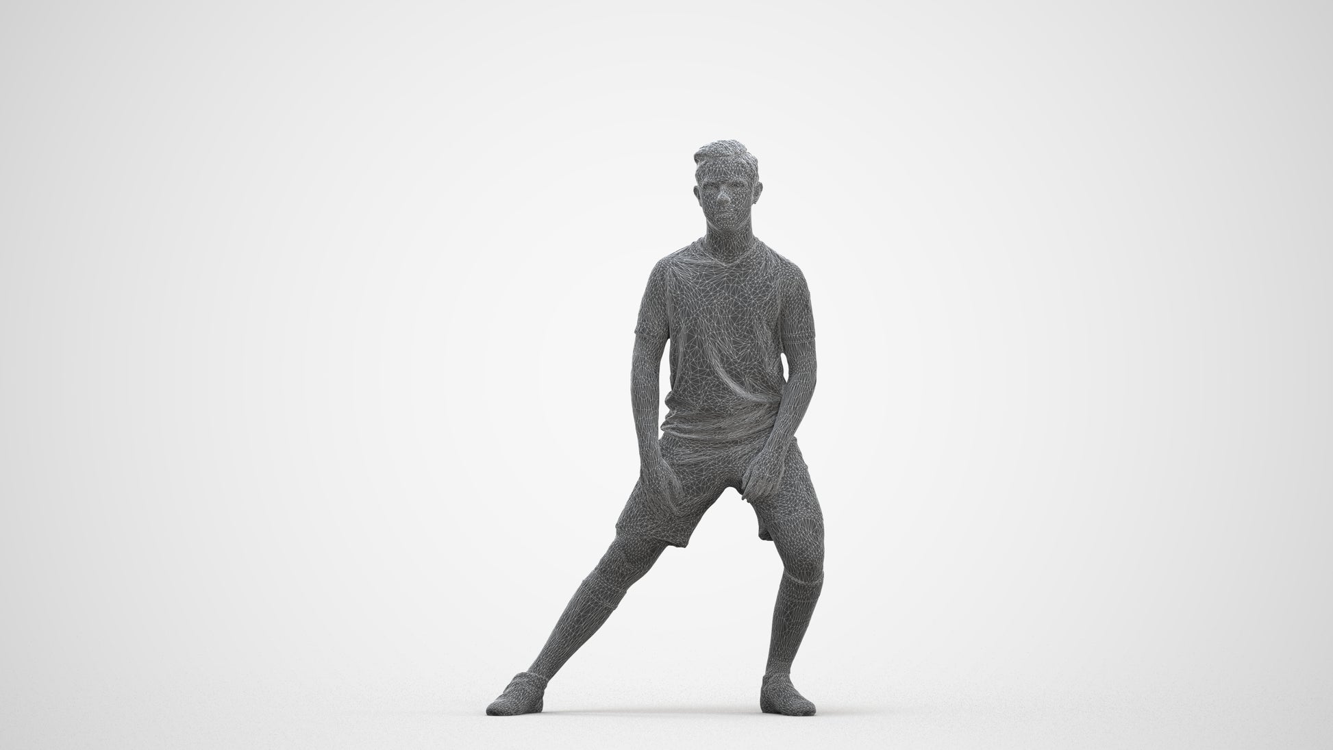 realistic 3D people boy sport, render-ready for V-Ray and Corona, FBX OBJ, three-quarter front view render