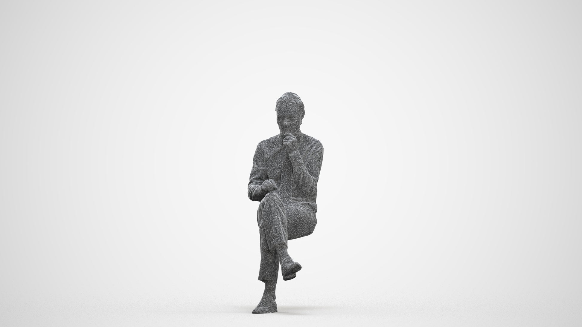 realistic 3D people man business, render-ready for V-Ray and Corona, FBX OBJ, three-quarter front view render