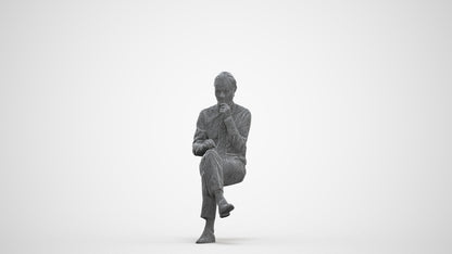 realistic 3D people man business, render-ready for V-Ray and Corona, FBX OBJ, three-quarter front view render