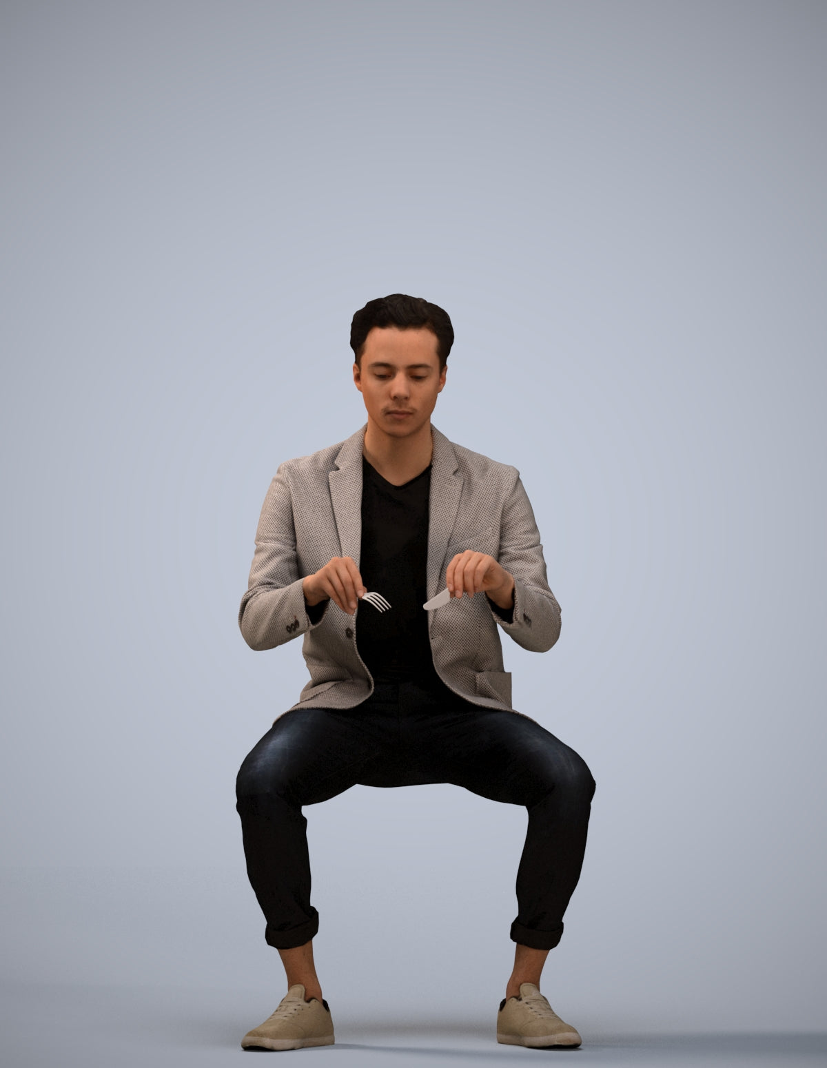 photogrammetry 3D man business, realistic human model archviz FBX