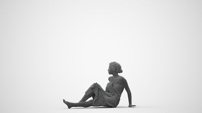 realistic 3D woman bathroom, scanned archviz people for Blender and 3ds Max, square thumbnail